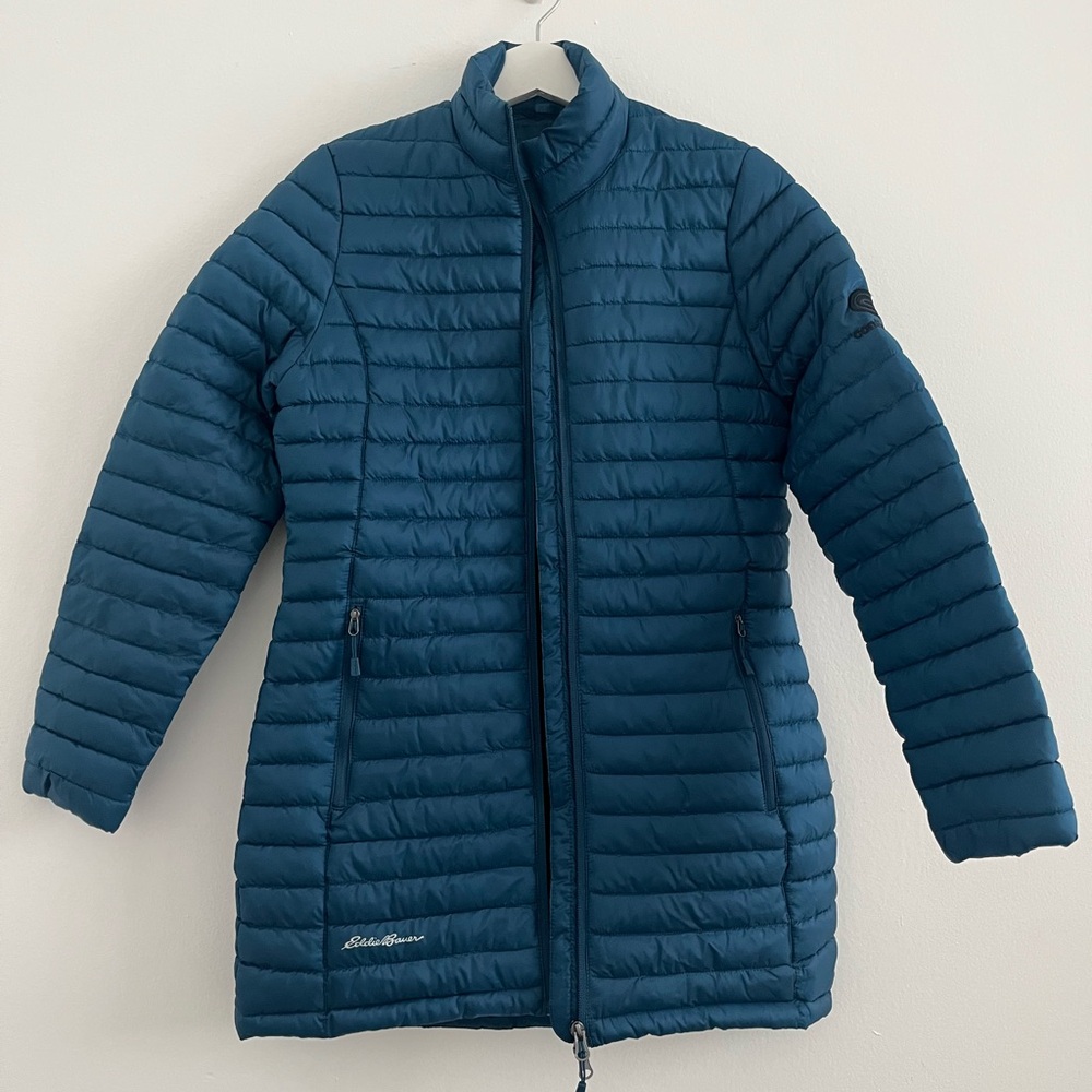 Eddie Bauer® Women’s Packable Quilted Full-Zip jacket W/ Company Logo Sz XS